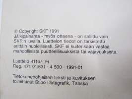 SKF Pyöränlaakerisarjat henkilöautoihin ja pakettiautoihin 1991 -luettelo