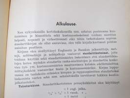 Standartti- ja hinnoittelukirja kertolaskukoneille, mukana Oy Vienti-Export Ltd:n asiakirjoja
