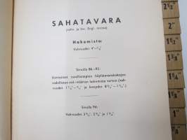 Standartti- ja hinnoittelukirja kertolaskukoneille, mukana Oy Vienti-Export Ltd:n asiakirjoja