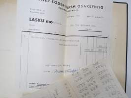 Standartti- ja hinnoittelukirja kertolaskukoneille, mukana Oy Vienti-Export Ltd:n asiakirjoja