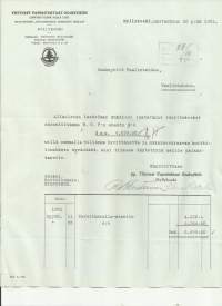 Yhtyneet Paperitehtaat Oy 1931 - firmalomake