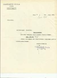 Puula  Oy Otava 1922 - firmalomake
