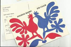 Polskie Radio DX kuuntelijapostikortti postikortti  2 kpl 1972
