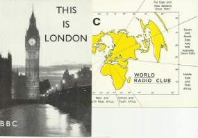 BBC  DX kuuntelijapostikortti postikortti  1970 l  2 kpl