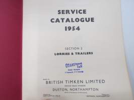 Timken 1954 Service Catalogue Section 2 Lorries &amp; Trailers rolled bearings -laakeriluettelo