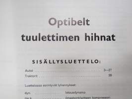 Optibelt - Tuulettimen hihnat -luettelo