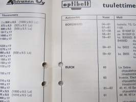 Optibelt - Tuulettimen hihnat -luettelo