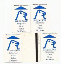 Silja Line Telephone Card  50 Units - puhelinkortti  5 kpl erä