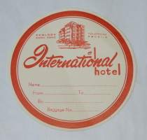 International Hotel Kowloon Hong Kong Matkalaukkumerkki