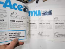 Toyota Hi-Ace ja Dyna Diesel 1975 -myyntiesite / brochure
