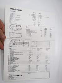 Toyota Hi-Ace ja Dyna Diesel 1975 -myyntiesite / brochure