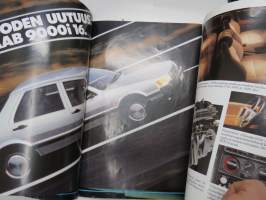 Tuulilasi 1986 Autokuvasto - kaikkien henkilöautojen &amp; pakettiautojen tekniset tiedot ja hinnat - mukana myös moottoripyörät, mopot ja matkailuvaunut, Saab-mainos