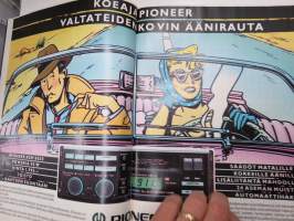 Tuulilasi 1986 Autokuvasto - kaikkien henkilöautojen &amp; pakettiautojen tekniset tiedot ja hinnat - mukana myös moottoripyörät, mopot ja matkailuvaunut, Saab-mainos