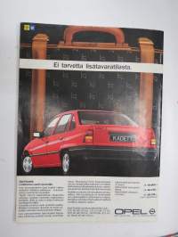 Tuulilasi 1986 Autokuvasto - kaikkien henkilöautojen &amp; pakettiautojen tekniset tiedot ja hinnat - mukana myös moottoripyörät, mopot ja matkailuvaunut, Saab-mainos