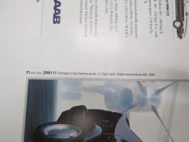 Saab 9000 CS 1991 -myyntiesite / sales brochure