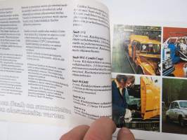 Saab 99L, 99L Combi Coupé, EMS, 99, 96 V4, 95 V4 mallivuosi 1975 -myyntiesite / sales brochure