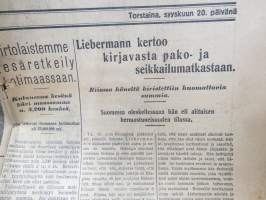 Uusi Aura, 20.9.1928, Turun Myllyn suurpalo -sanomalehti