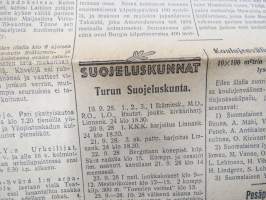 Uusi Aura, 20.9.1928, Turun Myllyn suurpalo -sanomalehti