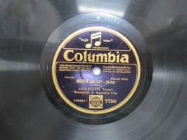 Columbia 7790, Leo Kauppi - Oi, tyttö tule / Meren aallot -savikiekkoäänilevy / 78 rpm 10&quot; record