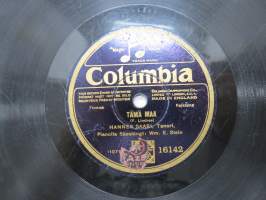 Columbia 16142, Hannes Saari - Tämä maa / Volgan aallot -savikiekkoäänilevy / 78 rpm 10&quot; record