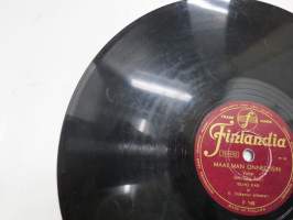 Finlandia P 148, Vilho Kari - Maailman onnellisin / Anja Sini - Kaunein ruusu -savikiekkoäänilevy / 78 rpm 10&quot; record