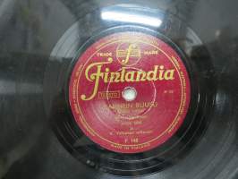 Finlandia P 148, Vilho Kari - Maailman onnellisin / Anja Sini - Kaunein ruusu -savikiekkoäänilevy / 78 rpm 10&quot; record