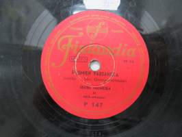 Finlandia P 147, Georg Malmstén - Puomien partahilla /  Musta Hermanni -savikiekkoäänilevy / 78 rpm 10&quot; record
