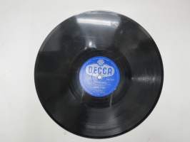Decca SD 5337, Matti Louhivuori ja Metro-Tytöt - Vanha mustalainen /  Metro-Tytöt - Kottarainen -savikiekkoäänilevy / 78 rpm 10&quot; record