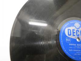 Decca SD 5337, Matti Louhivuori ja Metro-Tytöt - Vanha mustalainen /  Metro-Tytöt - Kottarainen -savikiekkoäänilevy / 78 rpm 10&quot; record