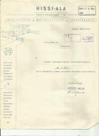 Hissi-Ala Turku 1941  - firmalomake