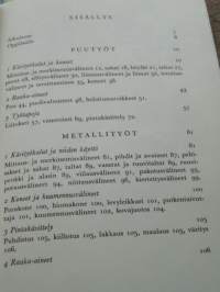 oppikoulun puu-metalli-ja muovityöt. VAKITA.N tarjous helposti s-m koko  paketti 19x36 x60 cm paino 35kg 5e