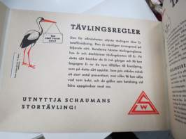 Wilhelm Schaumann - Schaumann plattor - Vad skall barnet heta? -reklam / tävlingsinfo Oy Mainos-Taucher-Raklam Ab:n jäämistöä