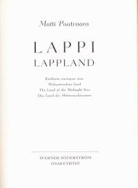 Lappi - Lappland, 1957. 2.p. Keskiyön auringon maa -Mittnattsolens land - The Land of the Midnight Sun - Das Land der Mittnachtssonne