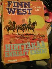 finn west hirttäkää enkelit ensin. nr 7 1981 ,matkalla mennneisyyteen , VAKITA.N tarjous helposti s-m koko  paketti 19x36 x60 cm paino 35kg 5e