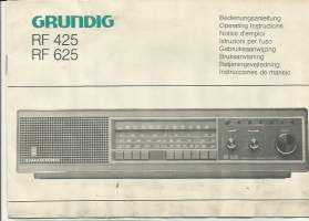 Grundig RF 425 ja RF 625 - Operating Instructions