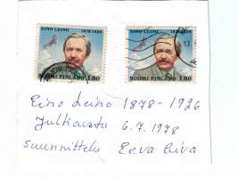 Postimerkki. Eino Leino 1878. 1926.  Merkki  julkaistu 06.07.1978. Merkin suunnitellut Eeva Oiva