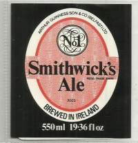 Smithwick´s Ale  olutetiketti