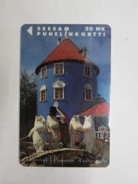 Muumimaailma Naantali (Moomin world) Seesam 20,00 mk - Puhelinyhtiöt 0010-268709, voimassa 12 / 1996 -puhelinkortti / phone card