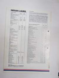 Nissan Laurel -myyntiesite / sales brochure
