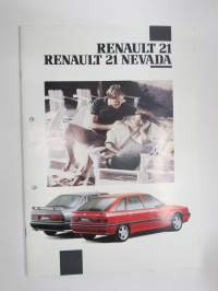 Renault 21, Nevada -myyntiesite / sales brochure