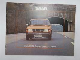 Saab 99GL Sedan / 99L Sedan -myyntiesite / sales brochure