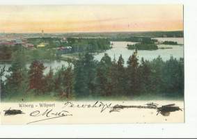 Wiipuri  -  paikkakuntapostikortti postikortti luovutettu alue kulkenut 1904