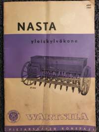 NASTA yleiskylvökone -teknisiä tietoja, käyttöohje ja varaosaluettelo