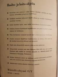 NASTA yleiskylvökone -teknisiä tietoja, käyttöohje ja varaosaluettelo