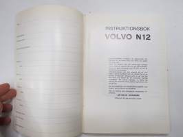 Volvo N12 Instruktionsbok -käyttöohjekirja / operator´s manual in swedish