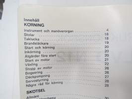 Volvo N12 Instruktionsbok -käyttöohjekirja / operator´s manual in swedish