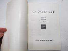 Volvo F89, G89 Instruktionsbok -käyttöohjekirja / operator´s manual in swedish