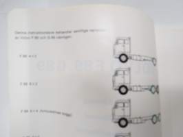 Volvo F89, G89 Instruktionsbok -käyttöohjekirja / operator´s manual in swedish