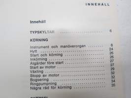 Volvo F89, G89 Instruktionsbok -käyttöohjekirja / operator´s manual in swedish