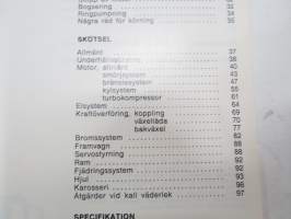 Volvo F89, G89 Instruktionsbok -käyttöohjekirja / operator´s manual in swedish